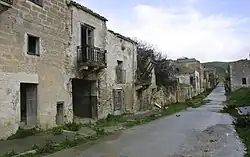 Derelict buildings in Poggioreale