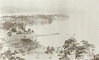 An early view from Presidents Hill showing Point Frederick