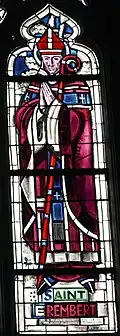 St. Erembert, Bishop of Toulouse, stained glass.