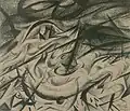 "Fire in Kyiv." 1916. Paper, charcoal. 27х32 sm. National Art Museum of Ukraine (NAMU), Kyiv