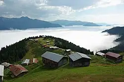 Pokut plateau. Clouds above the mountains of Rize