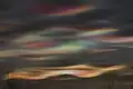 Polar stratospheric clouds displaying a Nacreous iridescence