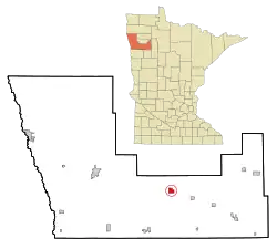 Location of Mentor, Minnesota