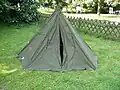 Polish Army tent erected