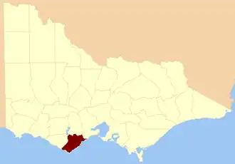 Location in Victoria