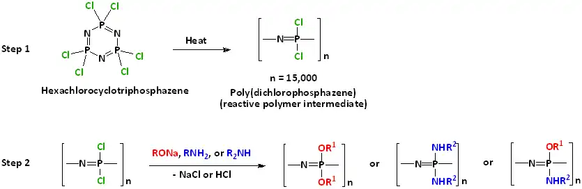 Polyphosphazene synthesis