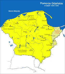 Gdańsk Pomerania in 1244–1249