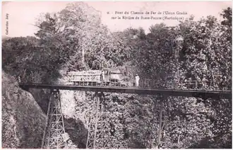 Rail bridge of l'Usine Gradis on the Riviere de Basse-Pointe
