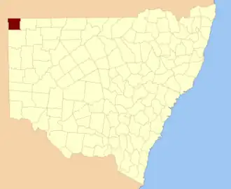 Location in New South Wales