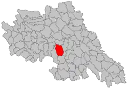 Location in Iași County