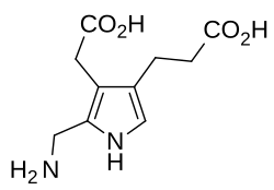 2D representation of the chemical structure of porphobilinogen .