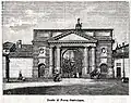Porta Ombriano in 1896, with the tollhouses, taken from "Le cento città d'Italia," monthly illustrated supplement to the Secolo, Sonzogno Editore, 1896