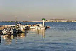 Port of Rivedoux-Plage with the Île de Ré bridge in the background