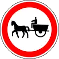 No animal-drawn vehicles