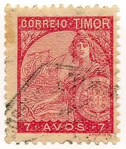Portuguese Timor 7 avos stamp.