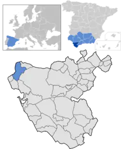 Location of Sanlúcar de Barrameda