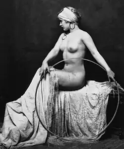 Posing nude woman