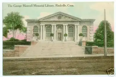 George Maxwell Memorial Library, postcard mailed in 1911.