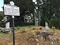 After the Pow-Wow Oak was taken down – sign, monument and stump