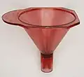 A typical powder funnel for manual dispensing