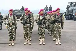 Marine Corps with their distinct uniform