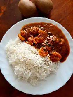 Prawn vindaloo, Göttingen, Germany, 2021