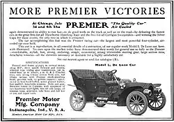 1906 Premier Victories Advertisement