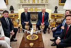 Canadian Prime Minister Mark Carney holds talks with Trump at the White House.