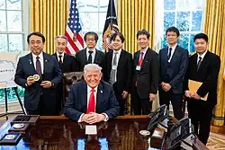 Japanese Minister of State for Economic and Fiscal Policy Ryosei Akazawa holds talks with Trump at the White House.