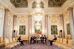 Japan's Prime Minister Abe Shinzo meeting U.S. President Donald J. Trump (May 27, 2019)