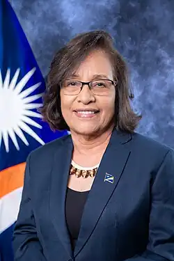 The 8th president of the Marshall Islands, Hilda Heine