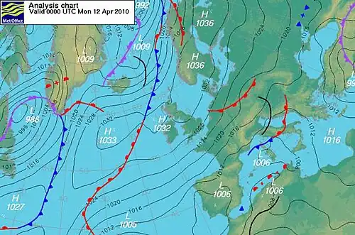 Geostrophic flow (easterly)
