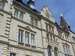 Târnava-Mare County prefecture building during the interwar period, currently the Sighișoara city hall.
