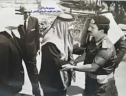 Prince Hassan bin Talal, the Crown Prince of Jordan, on an official visit to the Karak Governorate. He was received by Saadi bin Sheikh Abdullah Tahboub al-Marwani, the governor of the Karak Governorate