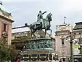 The statue of Prince Michael on Republic Square in Belgrade