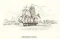 British Man of War alongside Prinsep Ghat ca 1853