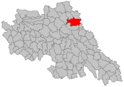 Location in Iași County
