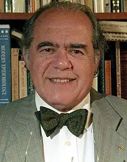 Marcello Ferrada de Noli, professor emeritus, Sweden, frequently wears self-tied bow ties.