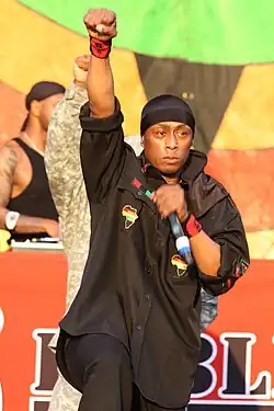 Professor Griff performing with Public Enemy in 2014