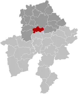 Location of Profondeville in Namur Province