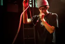 Mopes performing live in Providence, Rhode Island in 2009