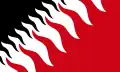 Design E - Rizwan Jamil. The flame pattern combined with the colours of black and red evoke the era when the Black Country was described as being "black by day (due to the smoke in the sky) and red by night" (due to the glow of the furnace fires).[3]