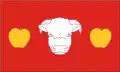 Design A - Hereford bull and apples on a background of the county's red earth.[7]