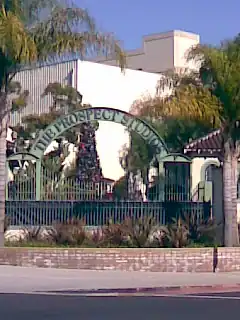 Front gate of the studio facility