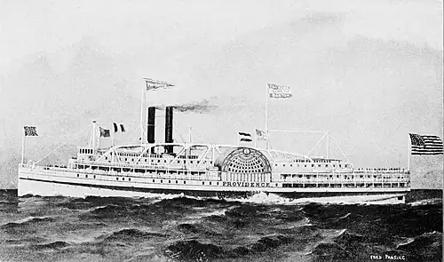 Fall Line's sidewheel steamer Providence, launched 1866