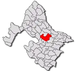Location in Mehedinți County