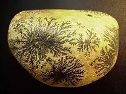 Dendritic psilomelane on a cobble