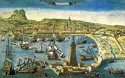 Port of Barcelona in the 18th century