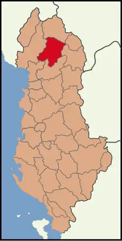 Location of Pukë District