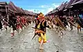 Dancers with traditional Nias shields